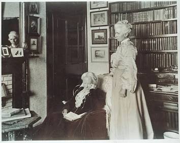 Kitty Barry standing behind Dr. Elizabeth Blackwell, ca. 1905–1910.. Source: Wikimedia Commons